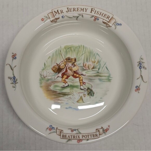 World Of Beatrix Potter Mr Jeremy Fisher Hunka Munca England Royal Albert Set - Picture 3 of 8